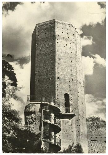 Mysia Wieża na starej fotografii