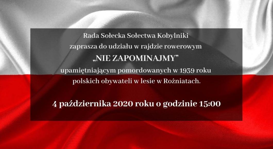 Rajd rowerowy „NIE ZAPOMINAJMY”