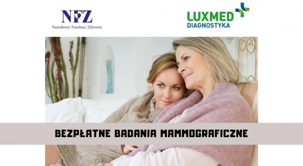 Bezpłatne badania mammograficzne w grudniu!
