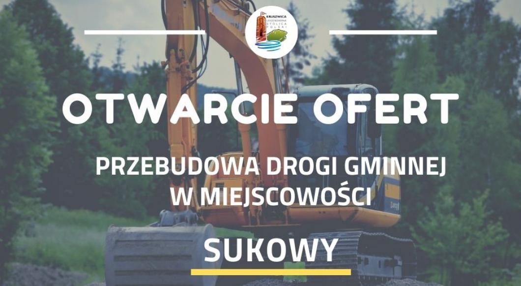 Otwarcie ofert na przebudowę drogi gminnej w miejscowości Sukowy