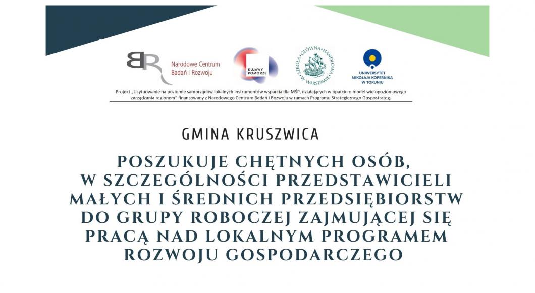 Przystąp do grupy roboczej zajmującej się pracą nad Lokalnym Programem Rozwoju Gospodarczego