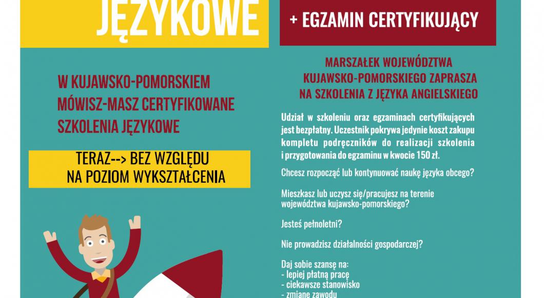 "W Kujawsko-Pomorskiem Mówisz - masz - certyfikowane szkolenia językowe"