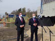 Budowa mostu nad rzeką Noteć w miejscowości Kobylniki